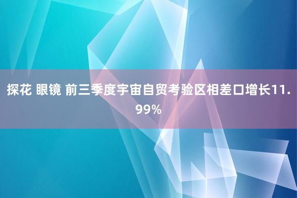 探花 眼镜 前三季度宇宙自贸考验区相差口增长11.99%