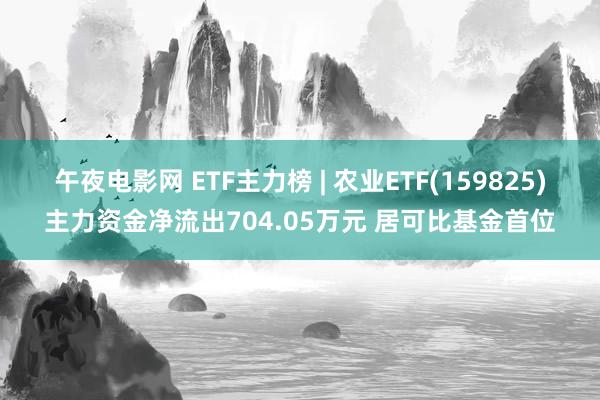 午夜电影网 ETF主力榜 | 农业ETF(159825)主力