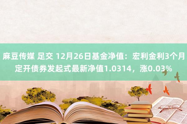 麻豆传媒 足交 12月26日基金净值：宏利金利3个月定开债券