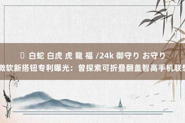 ✨白蛇 白虎 虎 龍 福 /24k 御守り お守り 微软新搭钮专利曝光：曾探索可折叠翻盖智高手机联想