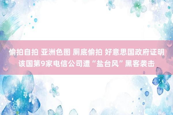 偷拍自拍 亚洲色图 厕底偷拍 好意思国政府证明该国第9家电信公司遭“盐台风”黑客袭击