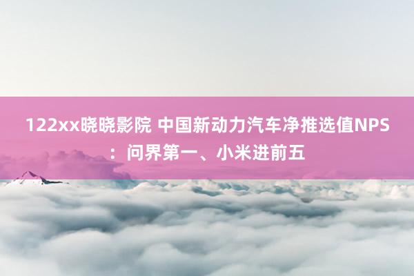 122xx晓晓影院 中国新动力汽车净推选值NPS：问界第一、小米进前五