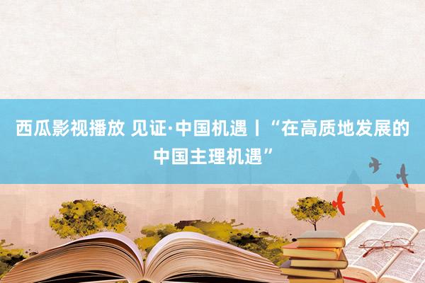 西瓜影视播放 见证·中国机遇丨“在高质地发展的中国主理机遇”