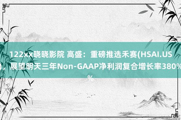 122xx晓晓影院 高盛：重磅推选禾赛(HSAI.US)，展望明天三年Non-GAAP净利润复合增长率380%