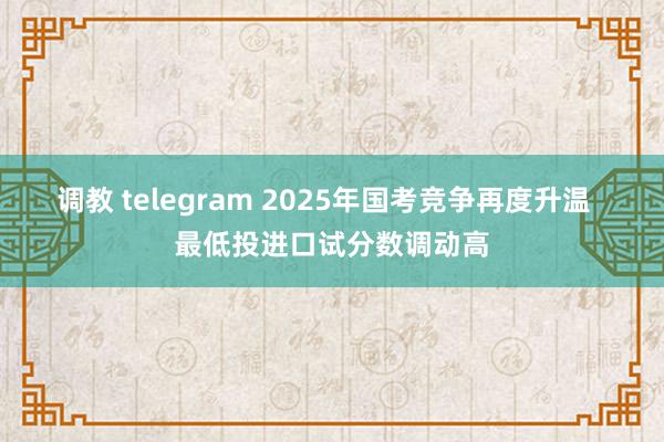 调教 telegram 2025年国考竞争再度升温  最低投